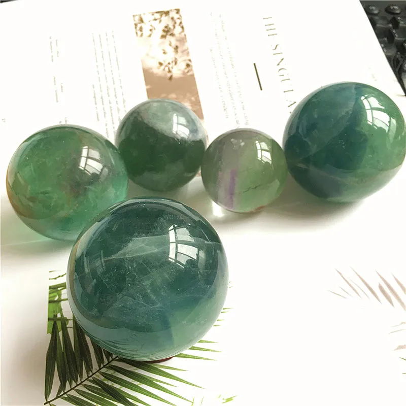 

Natural polishing green fluorite crystal ball sphere for home decoration