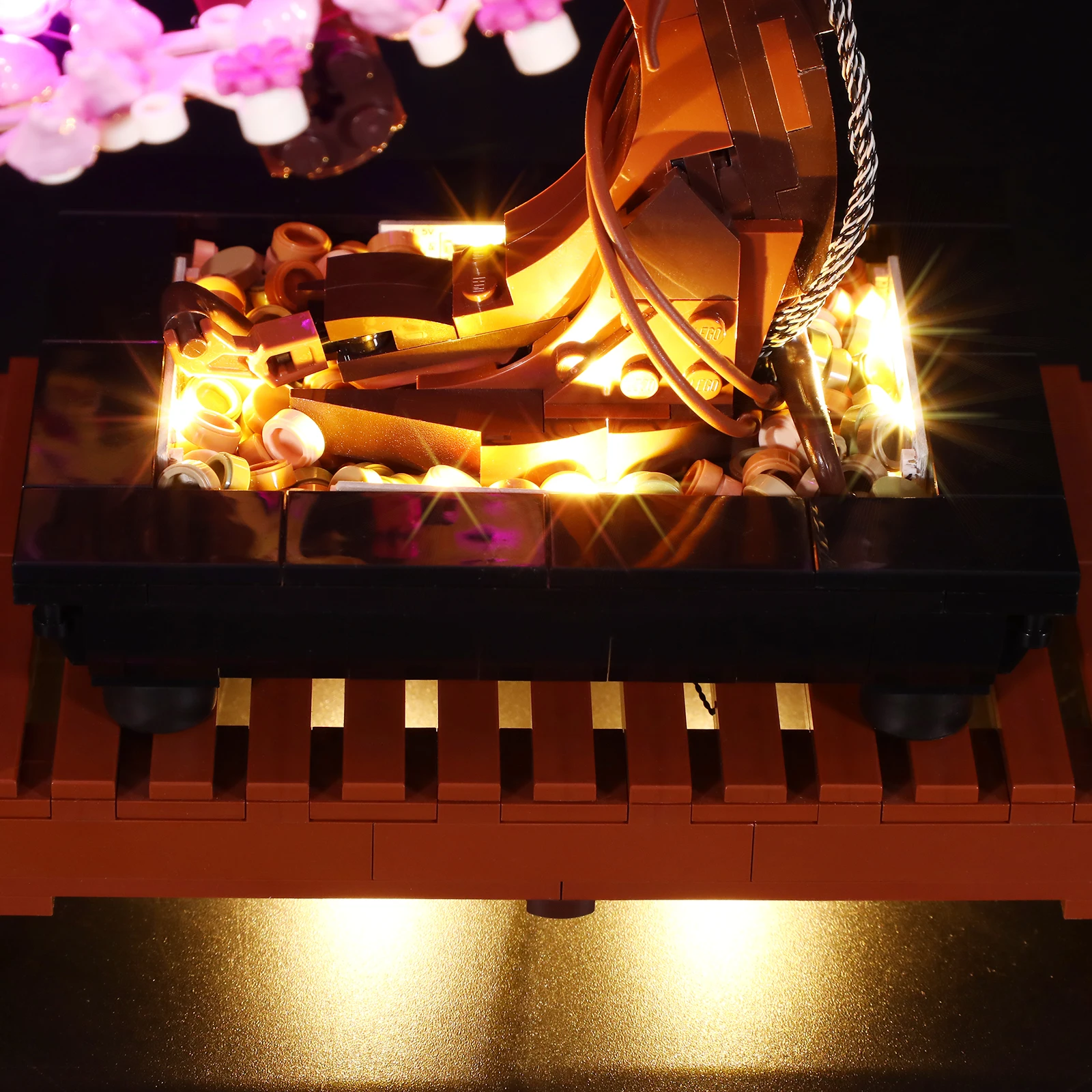 BriksMax LED Light Kit for 10281 Bonsai Tree （Pink View）