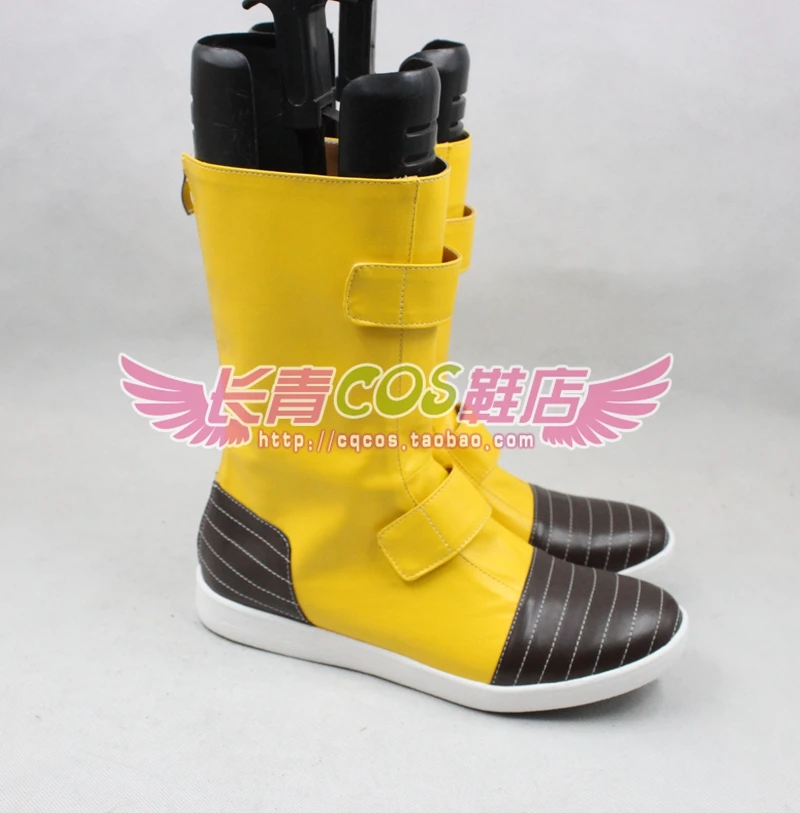 IN STOCK DBS Future Trunks Anime Cosplay Yellow Shoes Boots H016