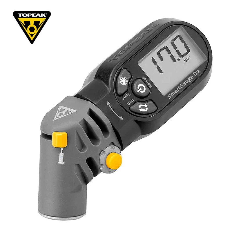 Topeak TSG-02 Bicycle Digital SmartGauge Bike Tire Air Pressure Gauge 250 PSI Electronic LCD Rotating SmartHead