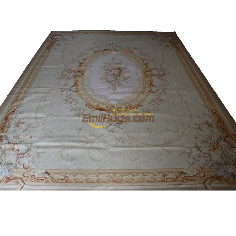 aubusson cushion carpet mat plush carpet hand knitted carpets traditional rug