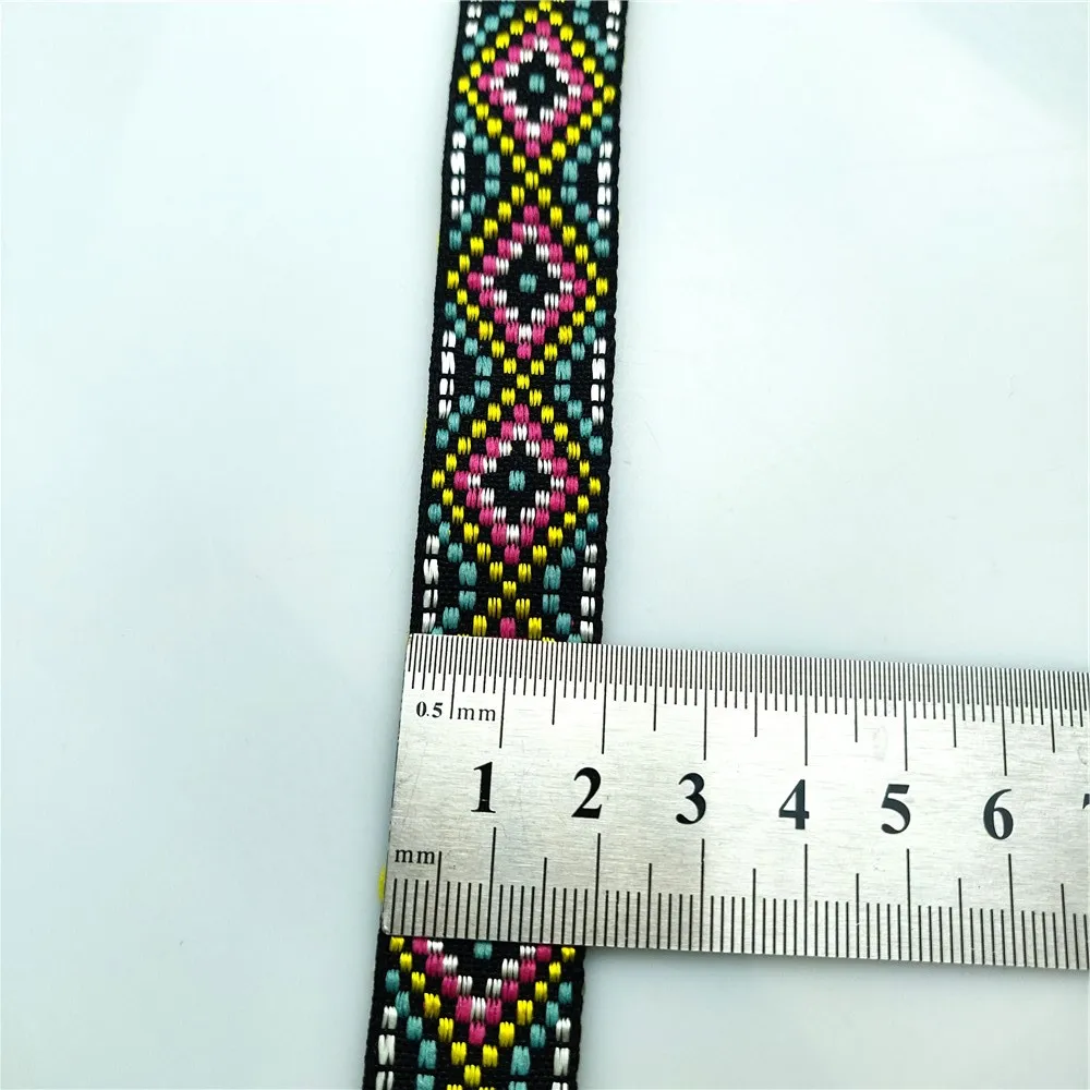 Accessorio per rifiniture in stile ricamato in tessuto a nastro largo 2cm in tessuto jacquard per abbigliamento borsa