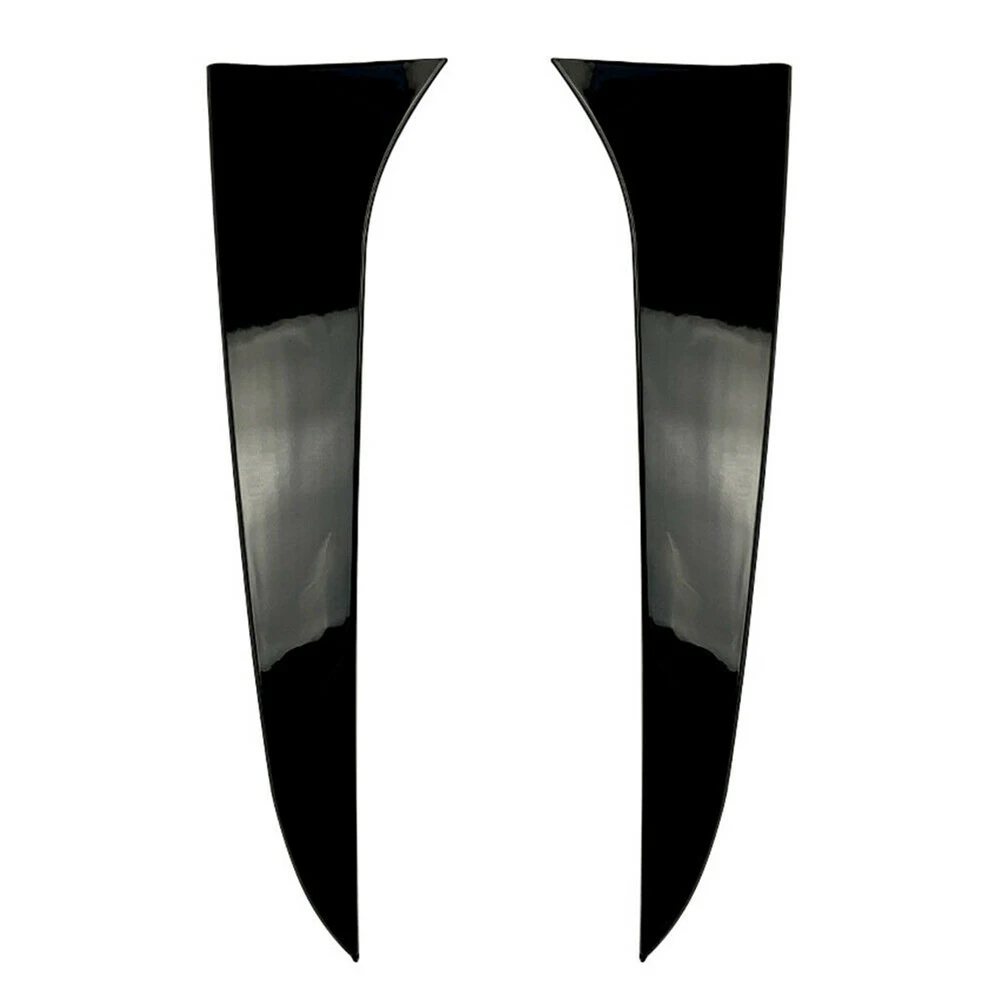 2x Rear Window Side Spoiler Canard Splitter Trim For BMW X1 E84 2009 2010 2011 2012 2013 2014 2015 Glossy Black ABS