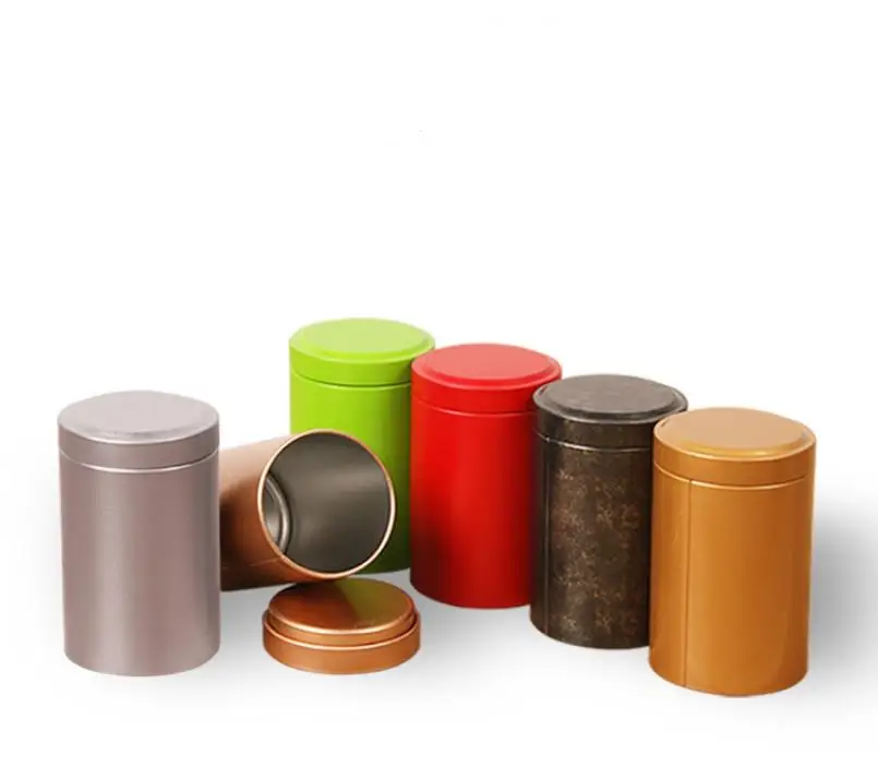 55*90mm Tin Box Tea Coffee Sugar Nuts Jar Storage Boxes Metal Coins Candy Jewelry Case Organizer SN3517