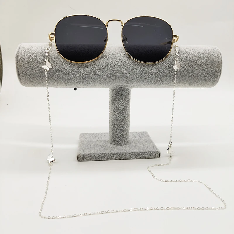 Women Eyeglass Chain Butterfly Charm Pendant Sunglass Holder Strap Eyewear Retainer Necklace