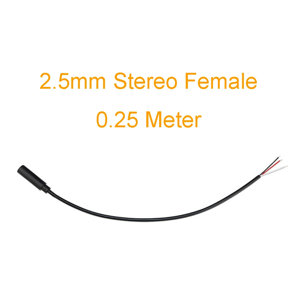 

1pc 25cm Stereo Audio AUX Cord 2.5mm Female Jack 3pin Wire DIY Pigtail Cable Item No.: 40443