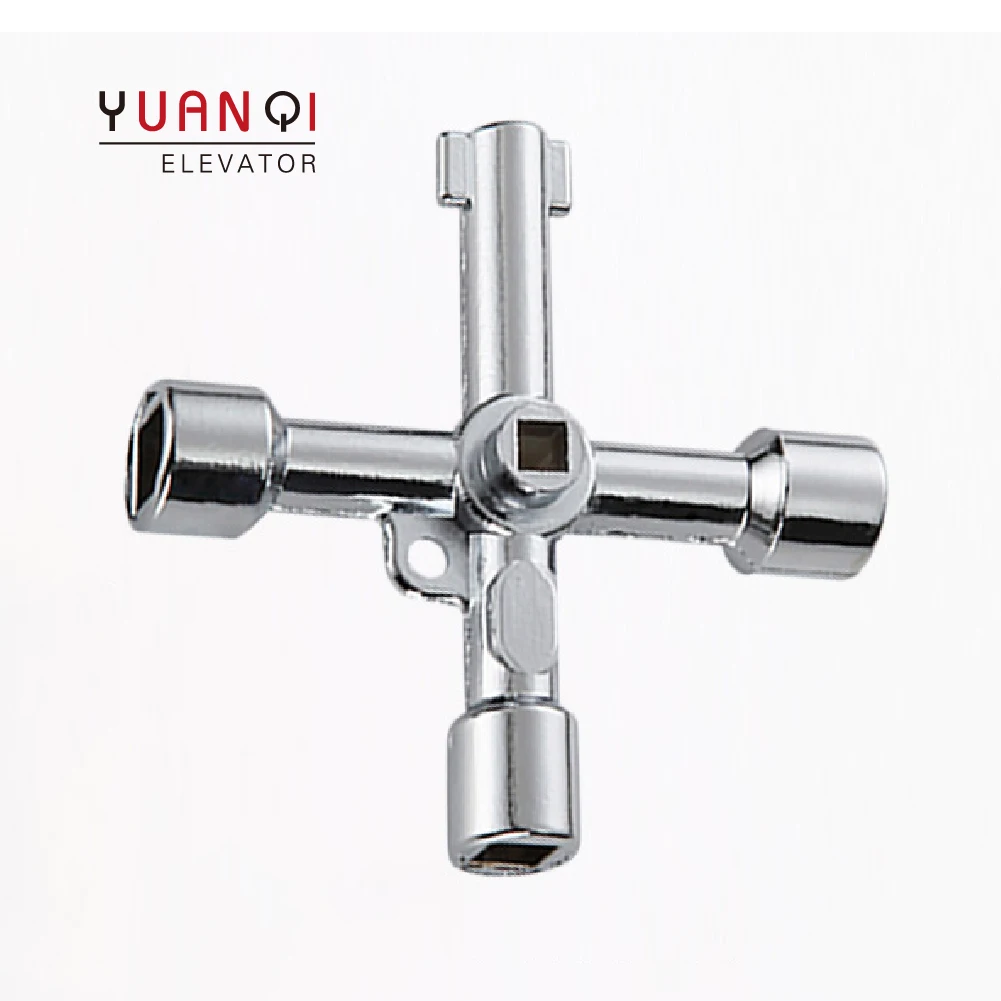 General Elevator Multi-Function Key Four-Corner Triangle Cross Lift Spare Parts Elevator Door Key