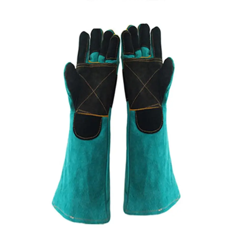 Pet Gloves Cowhide Anti-grasping Anti Bite Protective Gloves Cat Dog Gardening Work Gloves Pets Training Handling Gloves