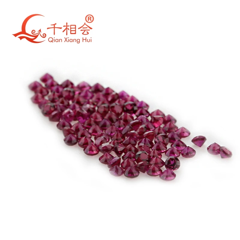 Natural Ruby Stones 0.5ct per Bag 2.1-2.5mm round Beads for DIY Jewelry Making Loose Gemstones Decorative Accessories