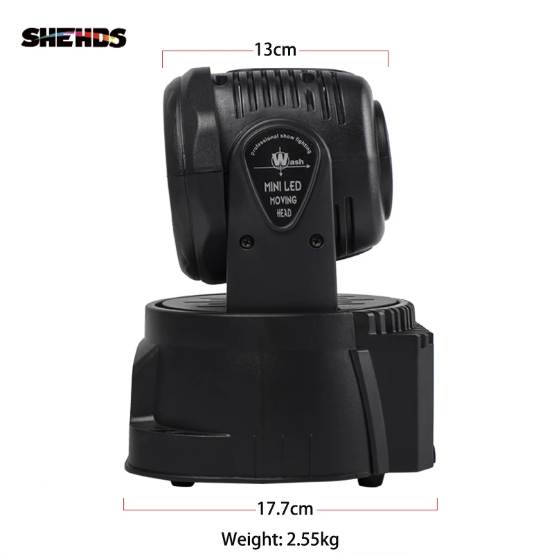 Imagem -02 - Shehds 7x12w 18w Rgbw Led Wash Moving Head Light para dj Disco Family Party Ball com Controlador Dmx Unidades