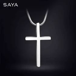 Pmotfor-Collier en Tungstène avec Croix pour Homme, Design Classique, Acier Inoxydable, Gravure, Salle, JO45, 50, 55cm