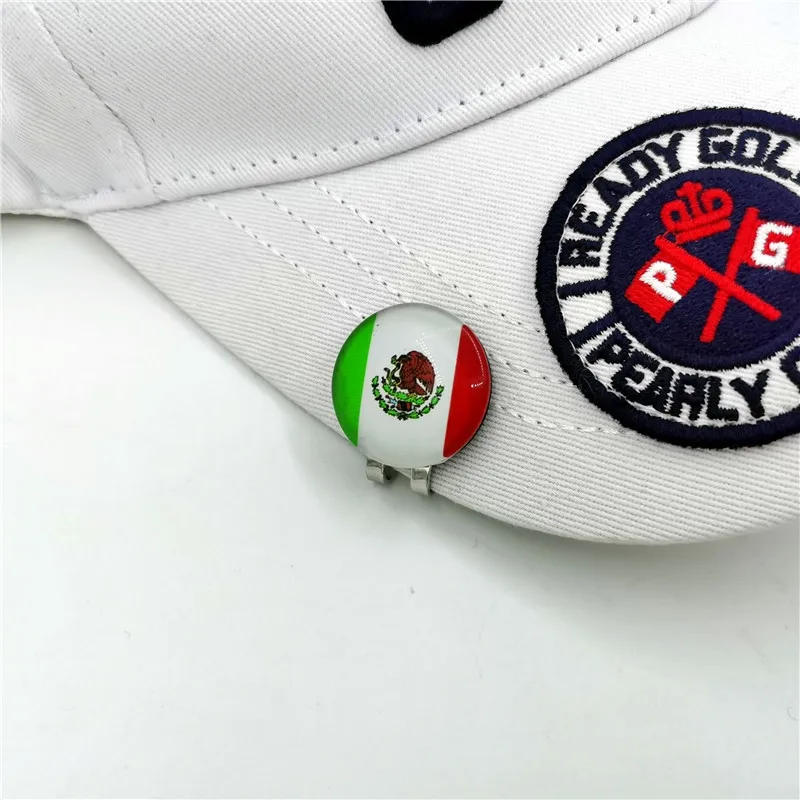 National Flag Golf Ball Marker With Magnetic Hat Clip Country World Banner VARIOUS DESIGNS STYLE 001