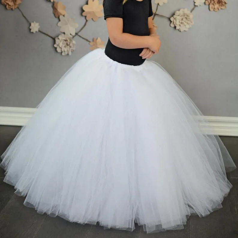 Hot Baby Girls Pastel Long Tutu Skirts Kids Tulle Skirt Pettiskirts Underskirtd Children Birthday Christmas Party Costume Skirts