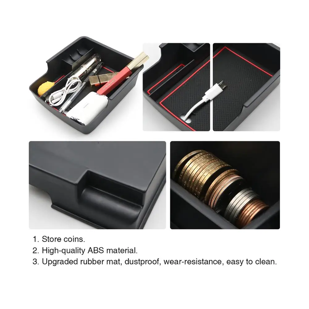 LFOTPP Car Armrest Storage Box for Kia Ceed SW GT 2018-2022 2023 Central Control Container Auto Interior Ceed Accessories 2023