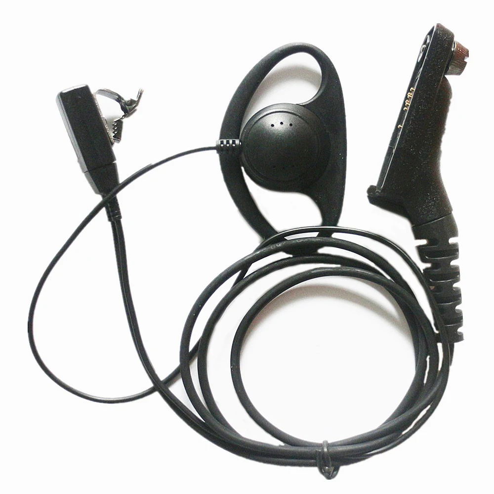 D-Ring Shape Hanging Earpiece Headset Mic PTT For Motorola Radio DP, DGP Series DP3400 DP3401 DP3600 DP3601 DGP4150 DGP6150+