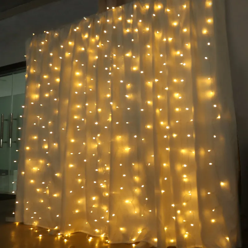Christmas String Lights Curtain Decorations For Home Led String Remote Fairy Light For Bedroom/Outdoor/ Tree/Party/Holiday Light