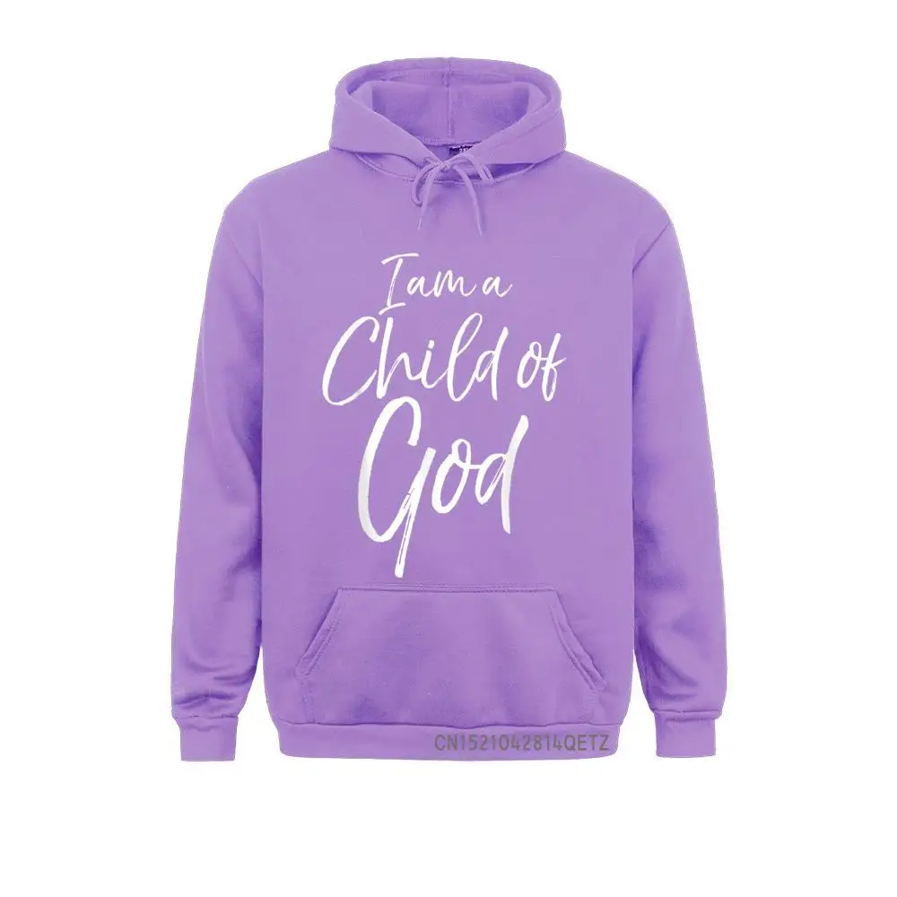 Cute Christian Salvation Quote Gift I Am A Child Of God Chic Sweatshirts Cozy Normal Hoodies Long Sleeve Cheap Hoods Women