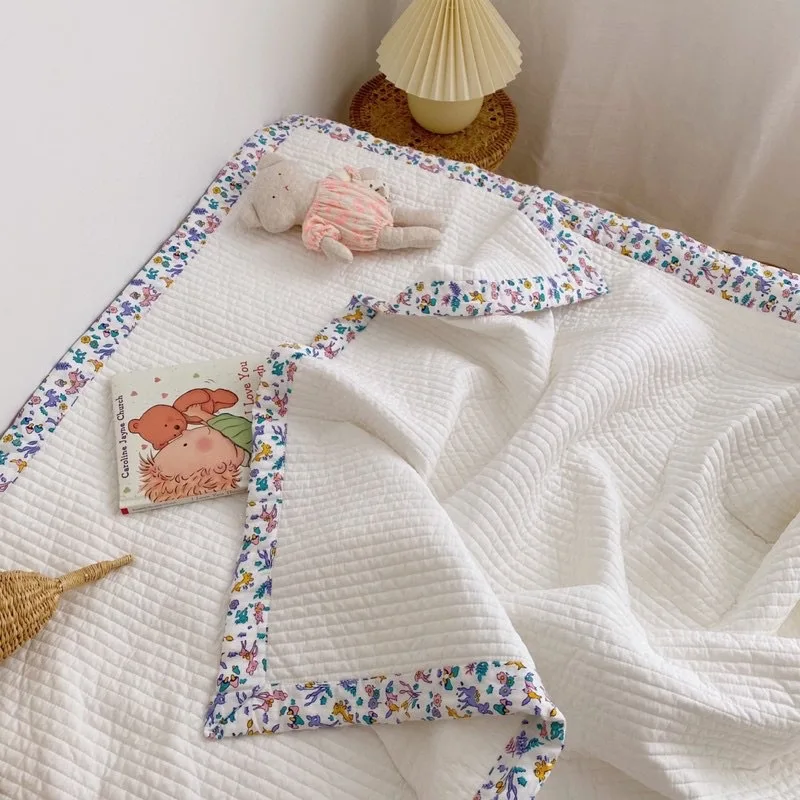 Korean Cotton Baby Bed Quilt Kids Cot Crib Sheet Bedding Set for Baby Newborn Infant Children Bed Cover Blanket Room Decoration