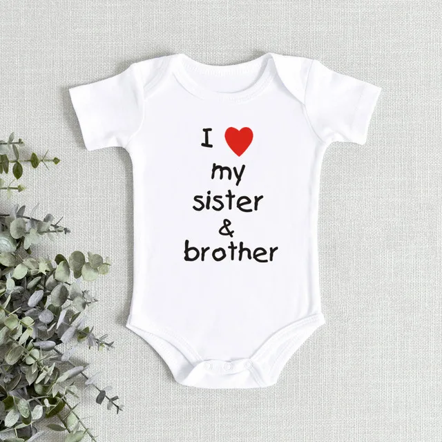 I Love My Grandma/Grandpa/Mommy/Daddy Newborn Baby Romper Funny Infant Boys Girls Onesie Soft Short Sleeve Cotton Jumpsuit