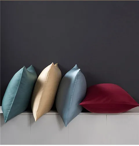 60S High Quality Egyptian Cotton Pillow Case Solid Color Home Hotel Bedding Pillow Cover Brief Style Pillowcase