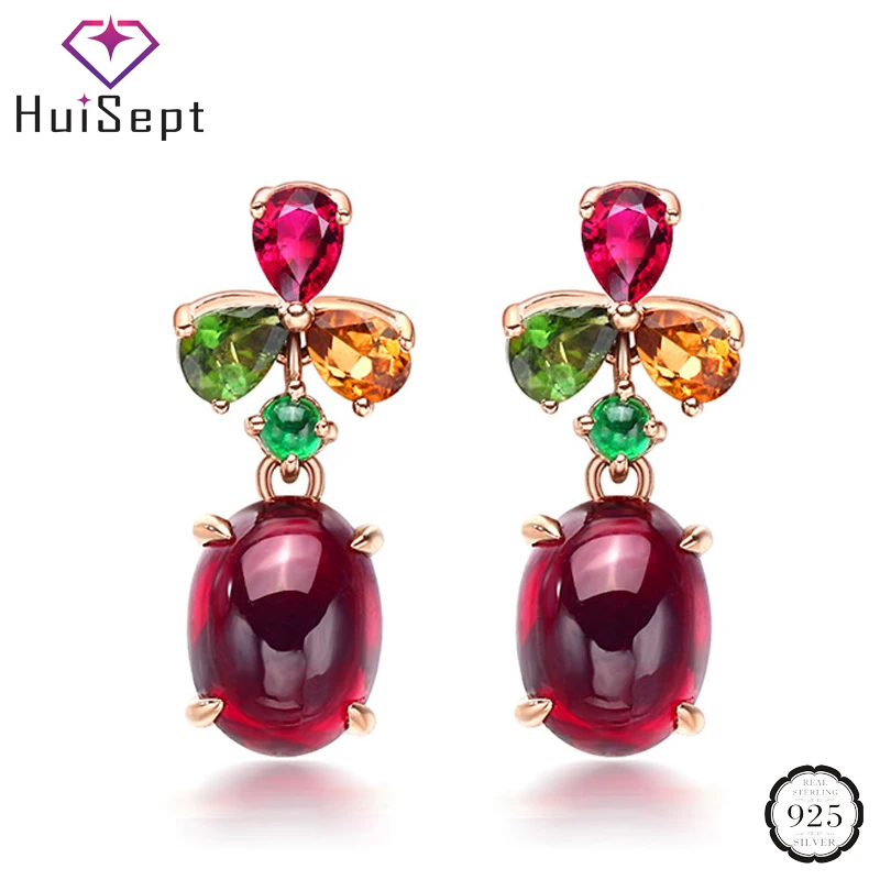 

Серьги-подвески женские из серебра 925 пробы с цветными топазами