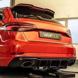 Matte Black ABS Rear Bumper Diffuser Tail Apron Flaps Side Splitters for Audi RS3 2013-2020 Exterior Parts Car Accessories