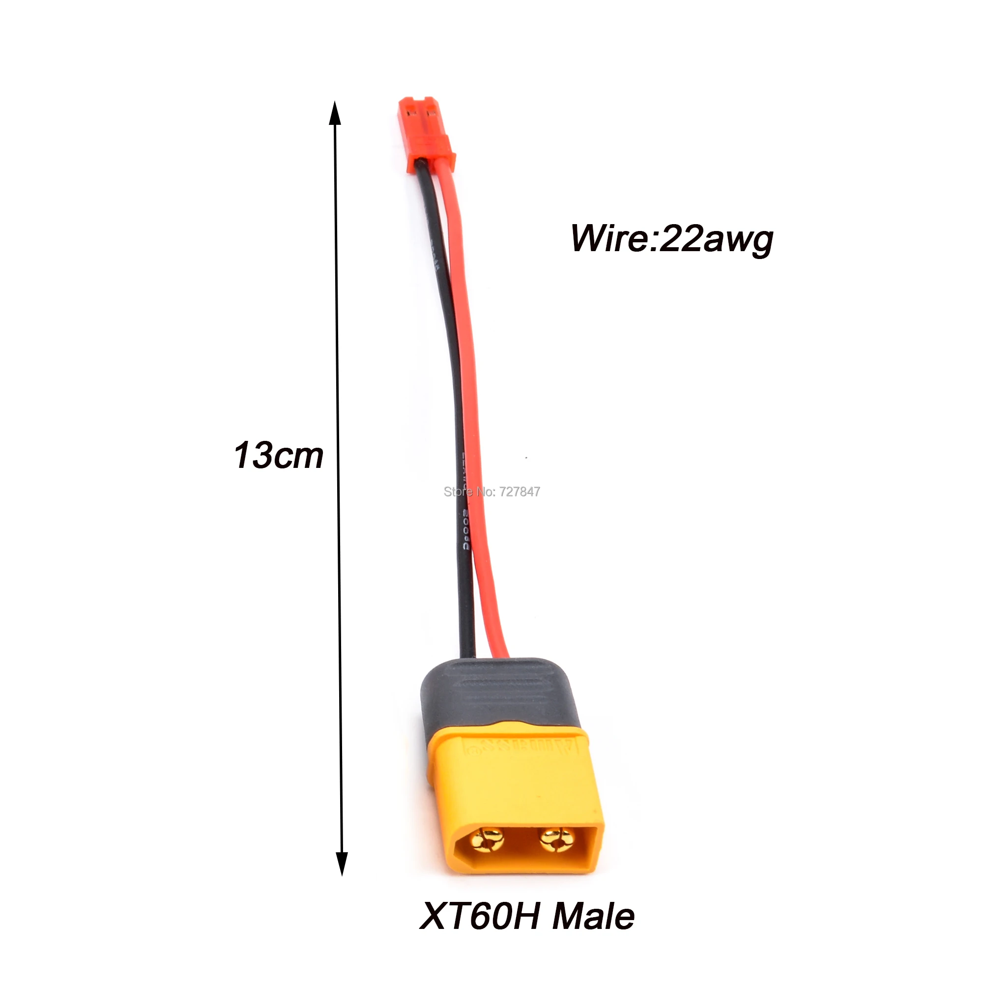 22AWG XT30U XT60 XT60H T-plug Male / Female Connector to JST plug charger adapter LiPo Battery Model Charging  Converter Lead