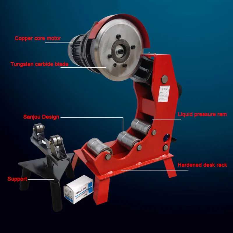 NEW Pipe cutting machine Electric hydraulic fire galvanized pipe cutting machine Steel pipe cutting machine Pipe cutting machine