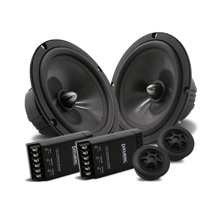 6.5 Inch 12V 120W Car Audio Modified Front Door Speaker Bullet Dust Cover Silk Film Dome Tweeter High Bass Set