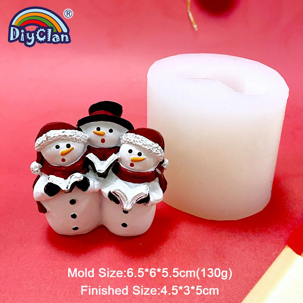 Weihnachts-Schneemann-Silikonformen, Kuchen-, Rechteck-, Schokoladen-, Kerzenform, Keks-, Levulose-, Weihnachtsmann-, Winter-, Seifen-, Gips-Ornament-Geschenkform – Detail 6