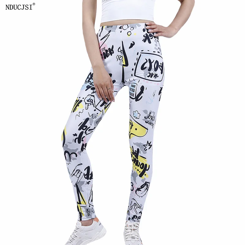 

NDUCJSI High Waist Leggings Push Up Leggins Print Women Fitness Running Gym Pants Sport Girl Workout Stretchy Gym Tights Skinny