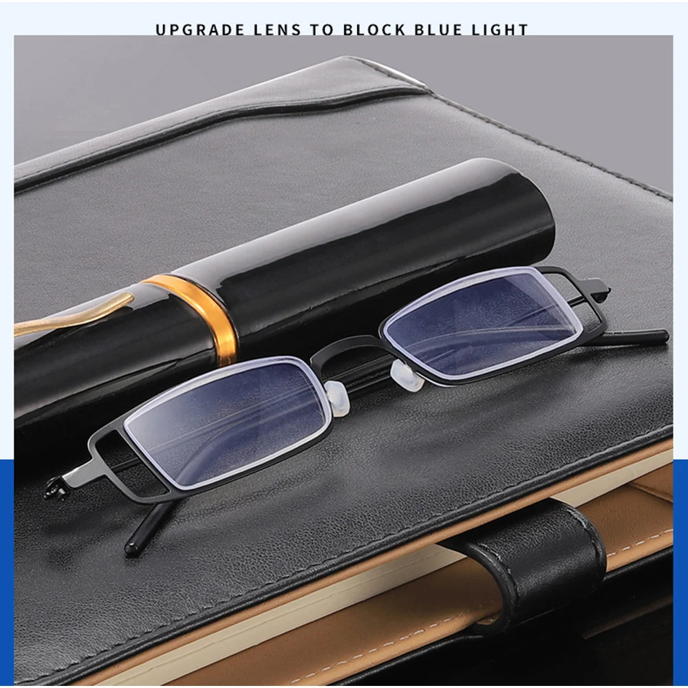 Lightweight Narrow Side Frame Portable Double-sided Coating Reading Glasses +0.75 +1 +1.25 +1.5 +1.75 +2 +2.5 +2.75 to +4