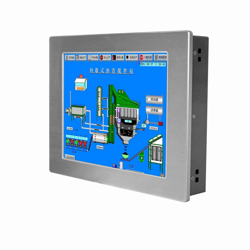 15.0'  Silver Touch Screen Panel PC with N2930 Quad Processor Onboard 4G Ram  4  x USB  4 COM Port  2 x LAN