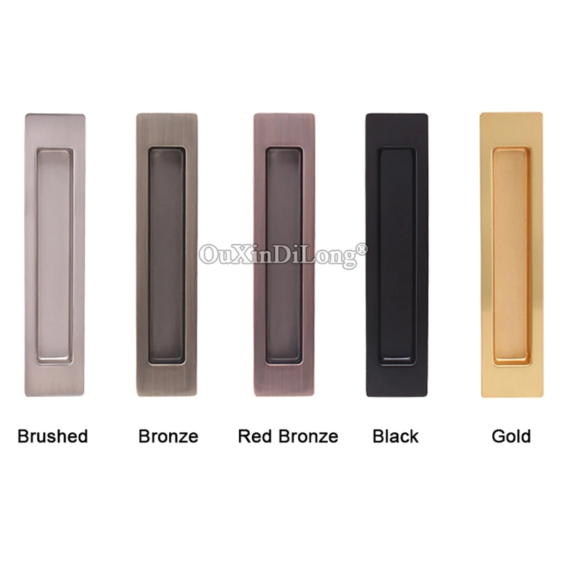 

Brand New 2Pair Recessed Invisible Sliding Door Handles Sliding Barn Door Push Pull Handles Brushed/Gold/Black/Bronze/Red Bronze