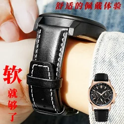 Genuine Leather Watch Strap for Citizen Eco-Drive BU2023-12E AT8110-11A Series Black Brown Leather Watch Band 22mm