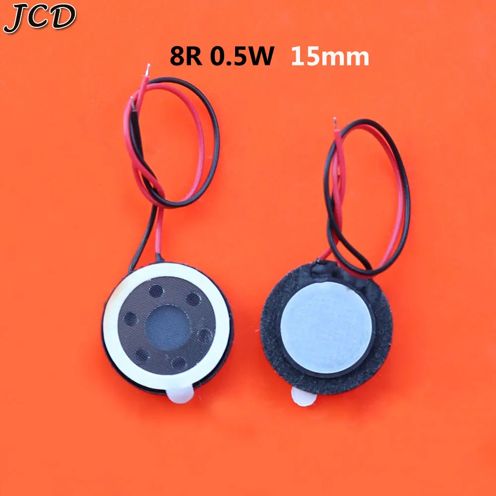 JCD 2pcs Loudspeaker With Wire 0.5W 1.5W 1W 8R Diameter 10mm 15mm 20mm 22mm 30mm Buzzer speaker 8mm Headphone Speaker image 3