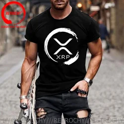 Fashion Bitcoin Ripple To The Moon Coin Gift Shirt Design XRP Ripple Coin Cryptocurrency TShirt Camiseta Men T-Shirt for Adult