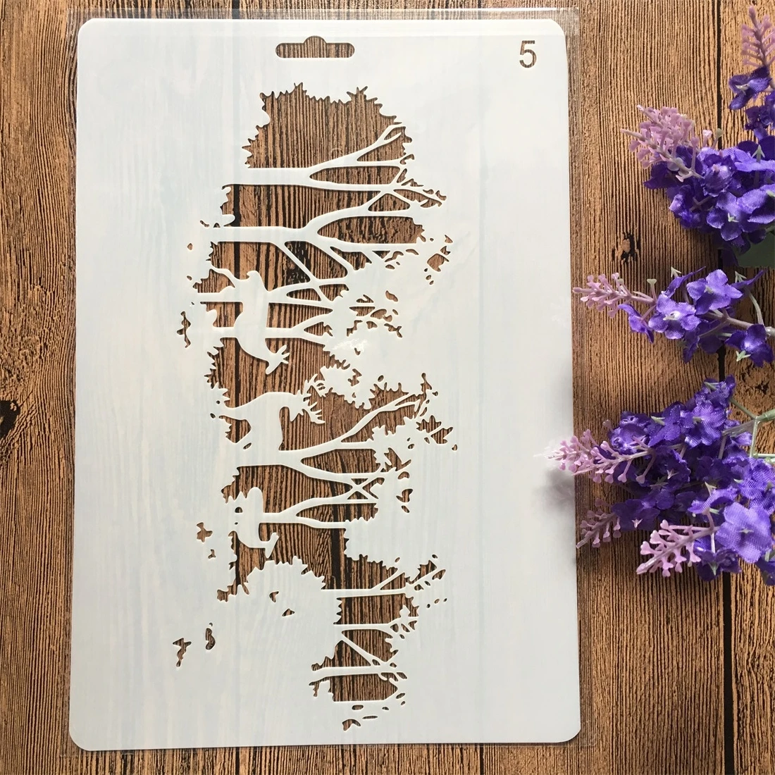 26cm drzewo las wesołych świąt DIY Craft nakładanie warstw szablony farba ścienna księga gości pieczęć tłoczenie Album dekoracyjny szablon