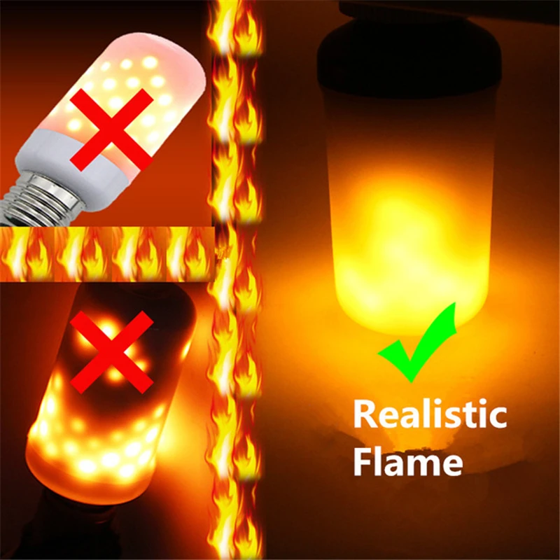 Creative 3 modes+Gravity Sensor 12W E27 E14 B22 Flame Bulb 85-265V LED Flame Effect Fire Light Bulbs Flickering Emulation Decor