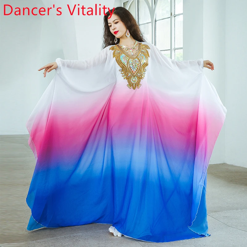 Belly Dance Performance Clothes Bellydance Khaleegy Robe for Women Dance Wear Hair Swing Dress Oriental Dance Clothing Robe