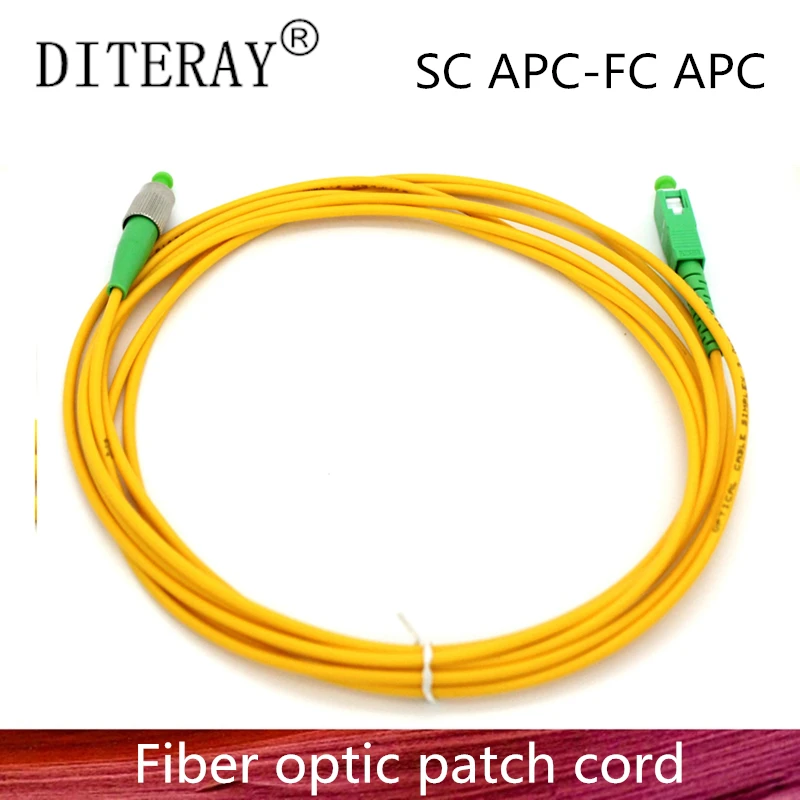 

10PCS/LOT SC/APC to FC/APC Fiber Optic Patch Cord Cable SC-FC 3M Jumper Single Mode Simplex 3.0mm Optical Fibra Optica FTTH