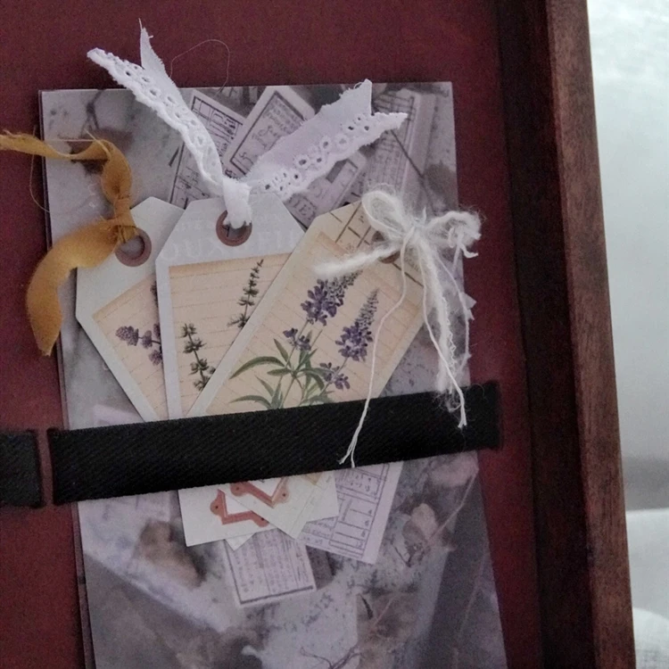 Retro Plant Flower Bird Tag Craft Paper Material Package DIY Creative Note Junk Journal Craft Photo Albums Decoration
