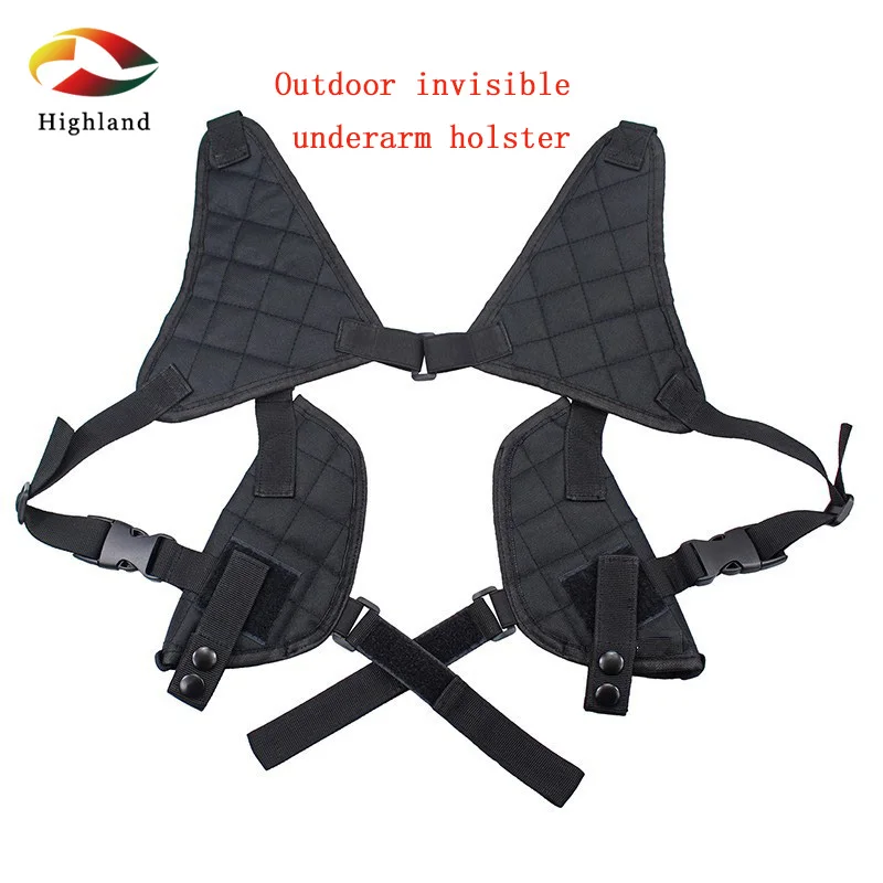 Outdoor Invisible Underarm Holster Soft Double Shoulder Tactical Double Gun Bag Adjustable Portable Underarm Kit