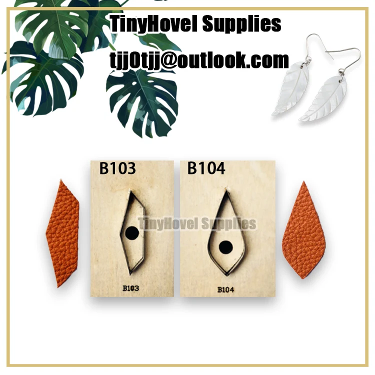 Irregular Figure Earrings Cutting Dies Wooden Die Cut Scrapbooking for Leather, Suit for Common Leather, Big Shot Machine B103