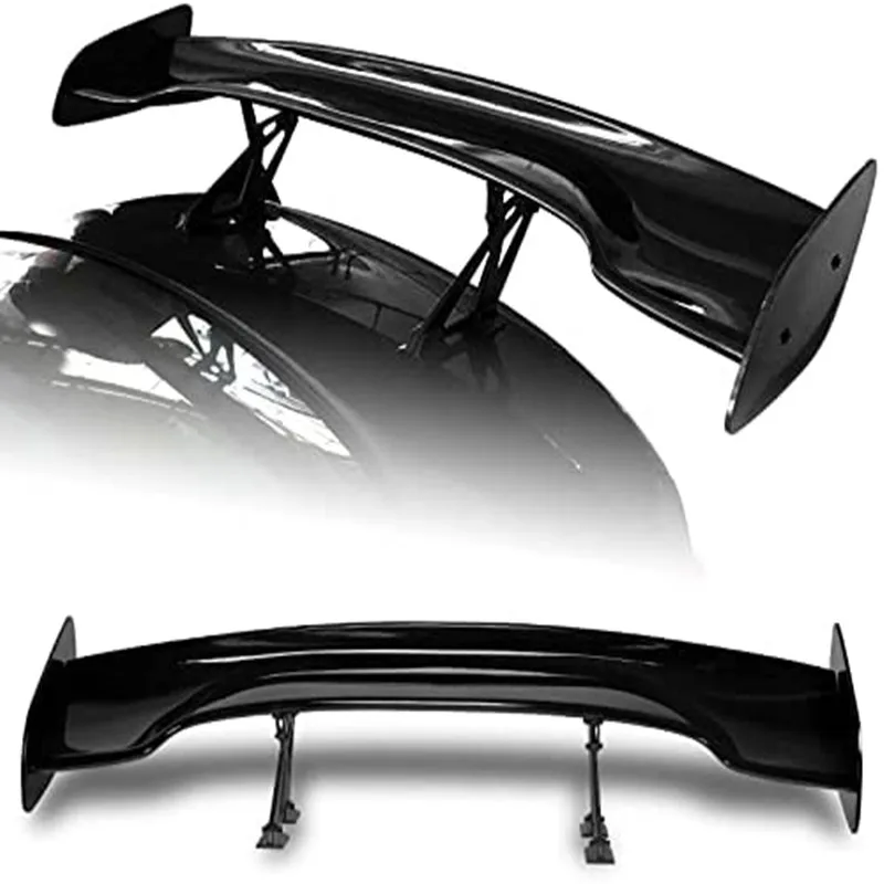 

Car Tail Exterior Trim 145CM ABS Spoilers GT Carbon Fiber Tail Wing Wing Racing Sedan Common Universally Wings Car Styling