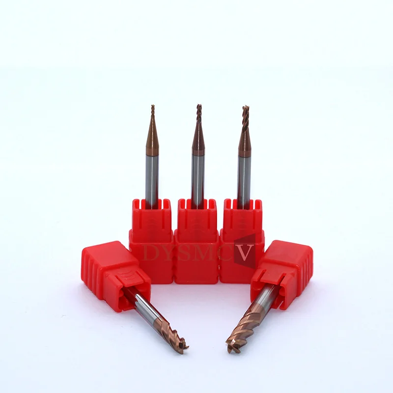 DYSMCVHRC60 4F1mm2mm3mm4mm5mm6mm8mm10mm12mm คาร์ไบด์ Endmills 4 ขลุ่ย Side Milling Slotting โปรไฟล์ Face Mill คุณภาพสูง
