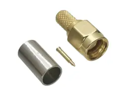 Conector SMA macho de 10 piezas, engarce de enchufe para RG58, RG142, LMR195, RG400, Cable de 50ohm, adaptador RF Coaxial de alta calidad