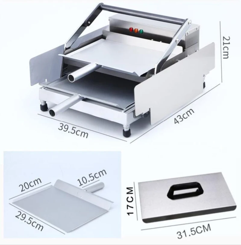 220V Bake Burger Machine Commercial Hamburger Baking Machine Double Layer Batch Bun Toaster 850W