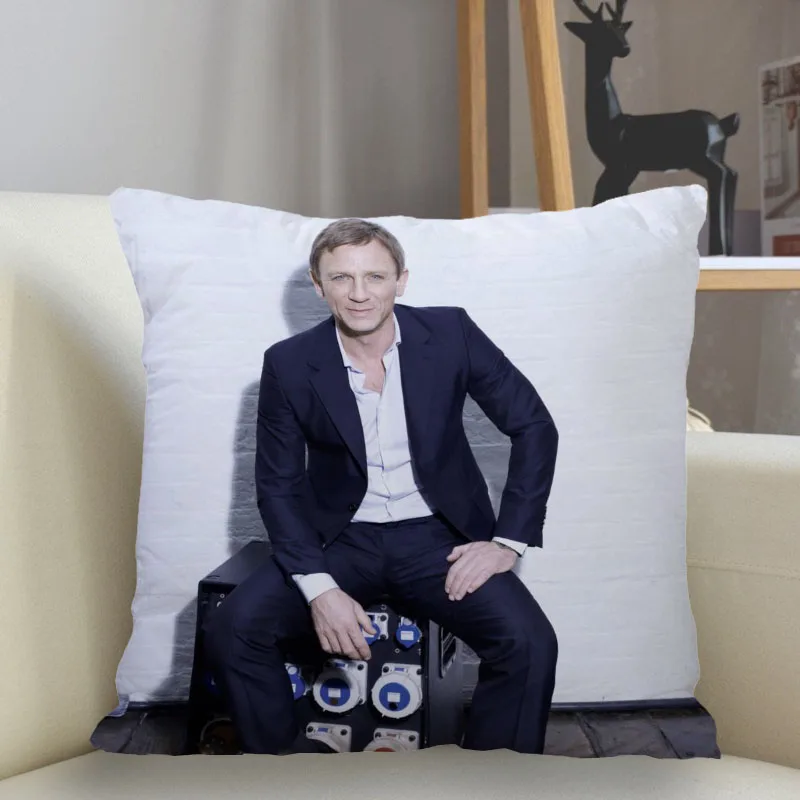 Musife Daniel Craig Pillowcase Custom Square Pillow Cover Case Zipper Pillowcase 35X35,40x40,45x45cm Drop Shipping