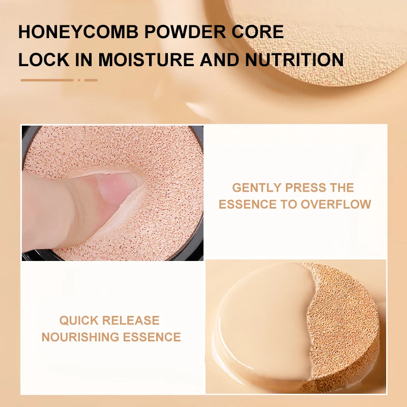 Cojín de aire OCHEAL para blanqueamiento, crema de base BB para maquillaje corrector, cojín para cométicos faciales, cojín de maquillaje compacto